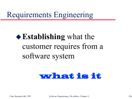 Requirements Engineering - The Stanford University …