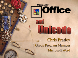 Microsoft Office97 and Unicode