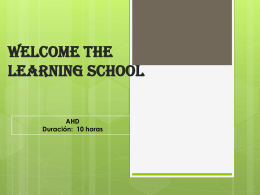 Welcome! Learning in school