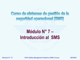 ICAO SMS Module 07 - Introduction to SMS