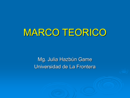 MARCO TEORICO - Facultad de Medicina UFRO
