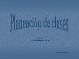 PLANEACION DE CLASES