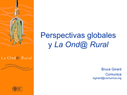 Perspectivas globales y La Onda Rural