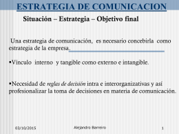 ESTRATEGIA DE COMUNICACION