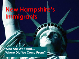 New Hampshire’s Immigrants
