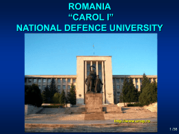 National Defense University of ROMANIA - UNAp