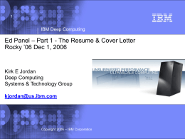 IBM Internal Notes