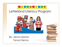 Letterland Literacy Program - Appalachian State University