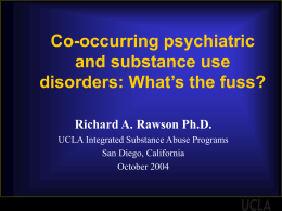 Co-occurring psychiatric and substance use disorders: …