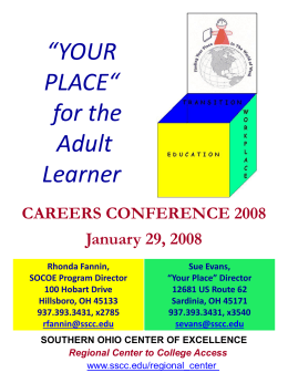 YOUR PLACE’ Class - Center on Education and Work