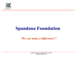 Presentation on Spandana Foundation