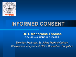 Guidelines on Informed Consent