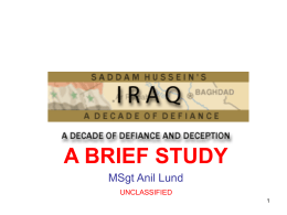 IRAQ - A Brief Study