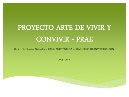 PROYECTO ARTE DE VIVIR Y CONVIVIR