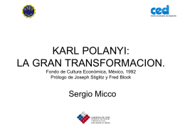KARL POLANYI: LA GRAN TRANSFORMACION. Fondo de …