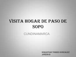 VISITA HOGAR DE PASO DE SOPO