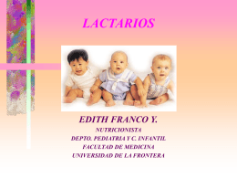 LACTARIOS - Facultad de Medicina UFRO