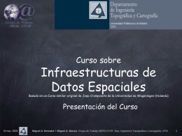 Curso de Doctorado Infraestructuras de Datos Espaciales