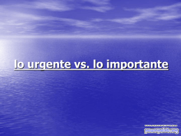 lo urgente vs. lo importante