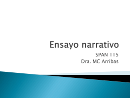 Ensayo narrativo - SPAN 115 | Just another …