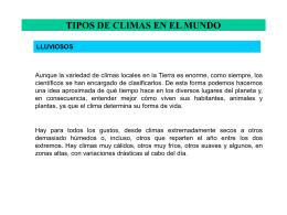 TIPOS DE CLIMAS EN EL MUNDO - Biblioteca Central de la