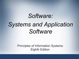 System and Application Software . ppt