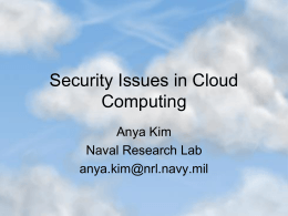 Security Issues in Cloud Computing