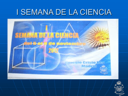 I SEMANA DE LA CIENCIA - Colegio Cristo Rey Madrid