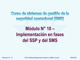 ICAO SMS Module 10 - SMS phased approach