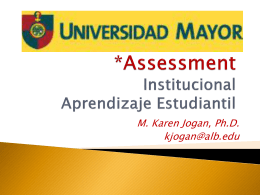 Estandar 7 Institutional Assessment*