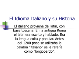 El Idioma Italiano y su Historia