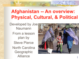 Afghanistan -- An overview
