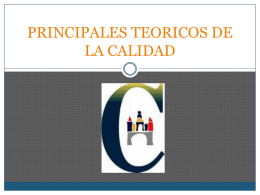 PRINCIPALES TEORICOS DE LA CALIDAD