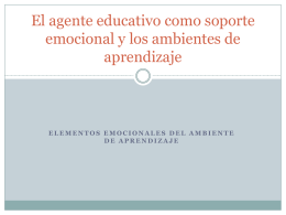 El agente educativo como soporte emocional
