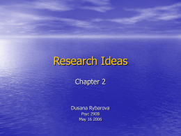 Research Ideas - University of Arizona