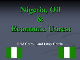 Nigeria, Oil & Economic Unrest