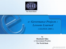 Presentation on e- Governance