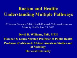 Racism and Health: Understanding Multiple Pathways