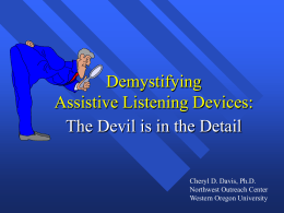 Demystifying Assistive Listening Devices