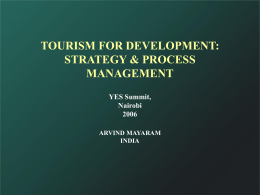 INVESTMENT PROMOTION: KEY ELEMENT FOR TOURISM …
