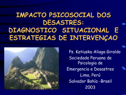 IMPACTO PSICOSOCIAL DE LOS DESASTRES: …