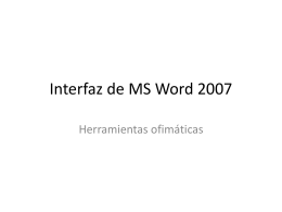 Interfaz de MS Word 2007