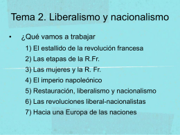 Tema 2. Liberalismo y nacionalismo
