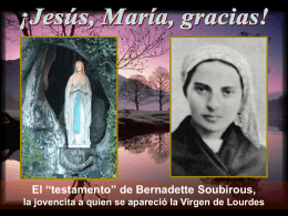 El testamento de Bernadette Soubirous