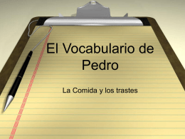 El Vocabulario de Pedro