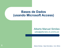 Bases de Dados Microsoft Access
