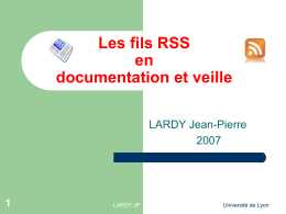 Les fils RSS en documentation et veille - ac