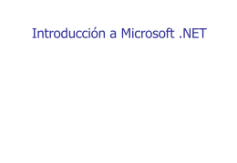 DCE 2005 - Estrella 1 - Introduccion a Microsoft .NET