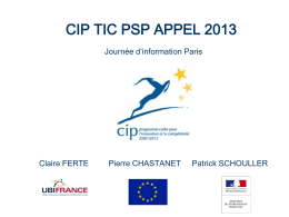 CIP TIC PSP INFODAY PARIS 2010