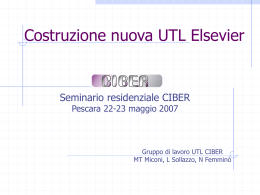 Costruzione nuova UTL Elsevier